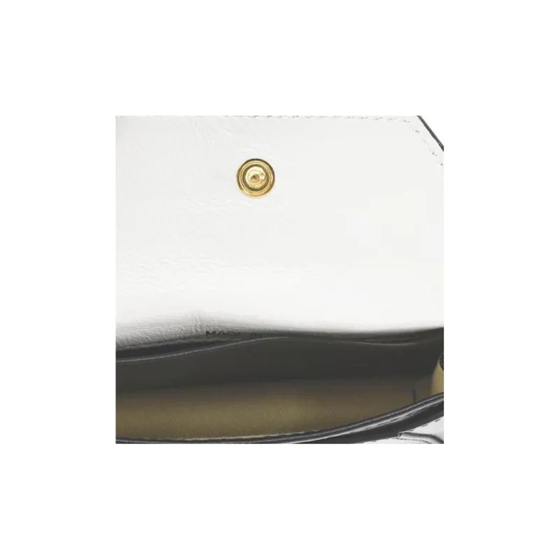 MARNI Calfskin Card Holder, Wallet Regular Women's White/Black-5