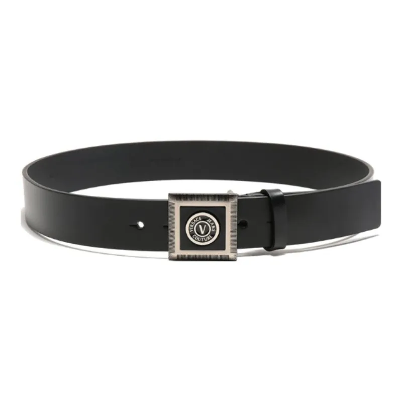 VERSACE JEANS COUTURE SS23 Cow Leather Trimmable V EMBLEM Belt, Width 3.8cm Men's-2