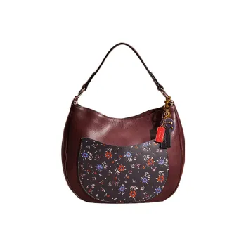 COACH Mae Glove Tanning Shoulder Bag Handbag Shoulder Bag Crossbody Bag Large Size Women's Red Brown