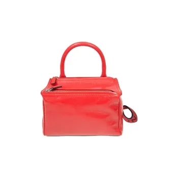GIVENCHY Pandora Patent Leather Handheld Shoulder Bag Crossbody Bag Small Size Women's Red