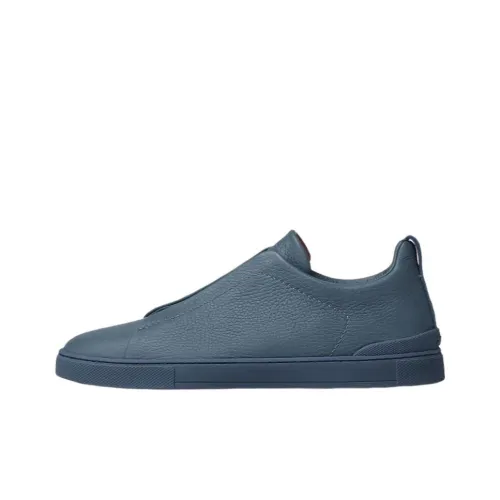 Ermenegildo Zegna Triple Stitch Skateboard Shoes Men Low-Top Cerulean