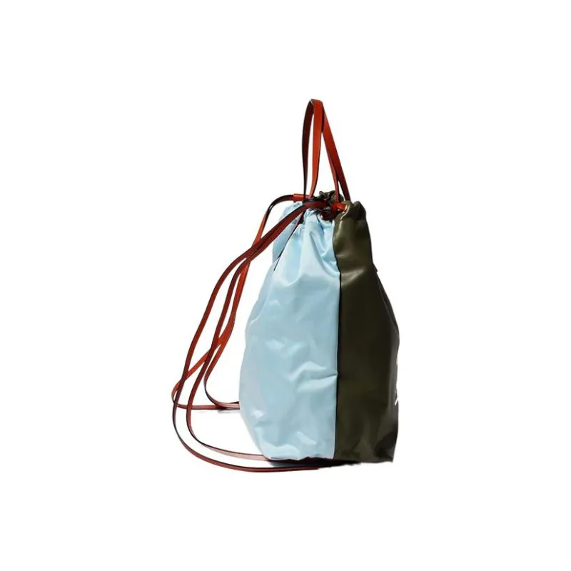 MARNI Smooth Calf Leather Backpack Women's Olive Green-2