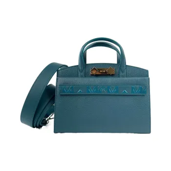 MCM Cow Leather, Sheepskin Shoulder Bag, Crossbody Bag, Handbag Mini Women's Turquoise