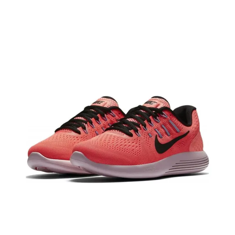 Nike Lunarglide 8 Slip Resistant Low Top Running Shoes Women's Red Black-2