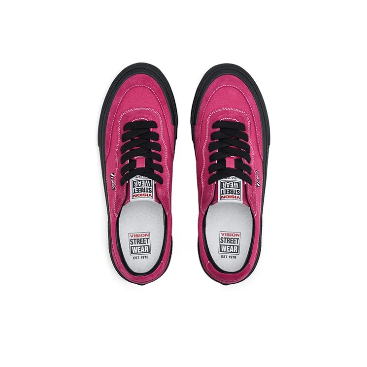 Vision Street Wear Flat Top Wear Resistant Breathable Coverage Low Top Skateboard Shoes Unisex Dragon Fruit Pink-3
