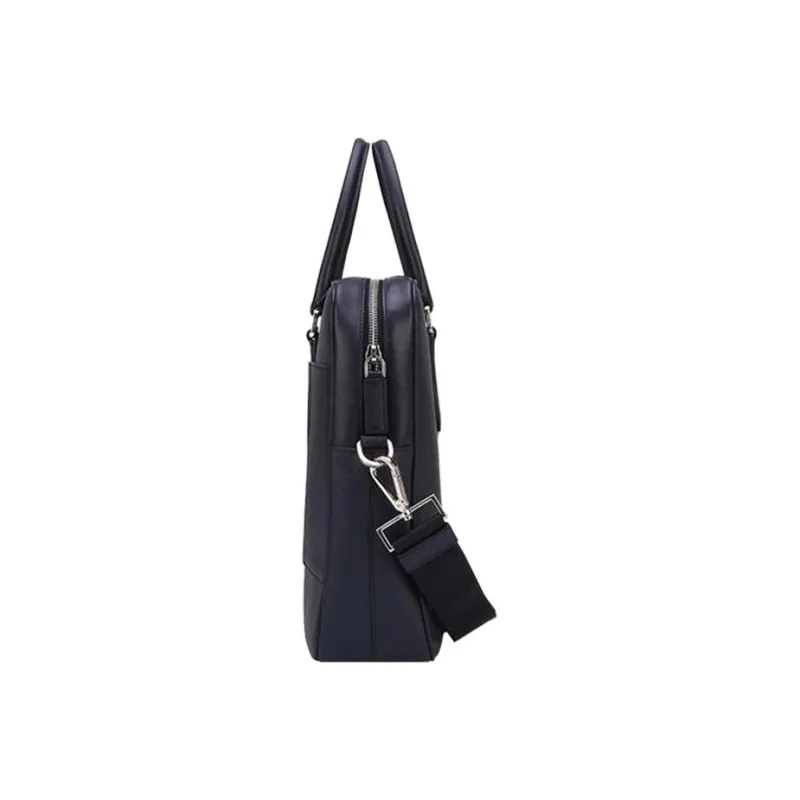 PRADA Cow Leather Briefcase Portable Crossbody Bag Shoulder Bag Men's Dark Blue-2