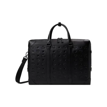 MCM Klassik Visetos Nappa Leather Tote Bag, Shopping Bag, Crossbody Bag, Handbag Tubas Unisex Black