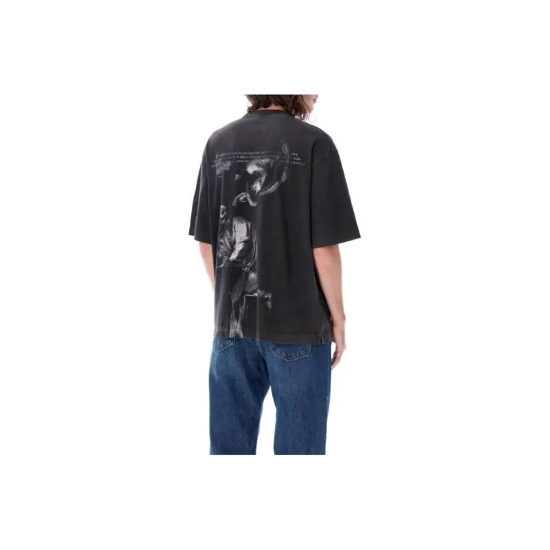 OFF WHITE People Print Cotton T shirt-1