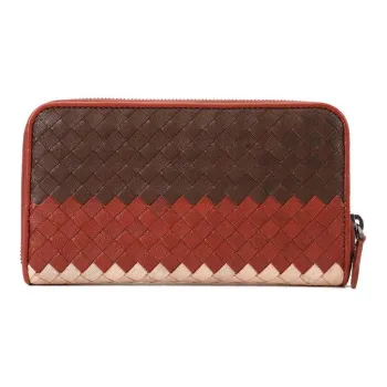 Bottega Veneta Leather Long Zip Closure Wallets Regular Men's Multicolor