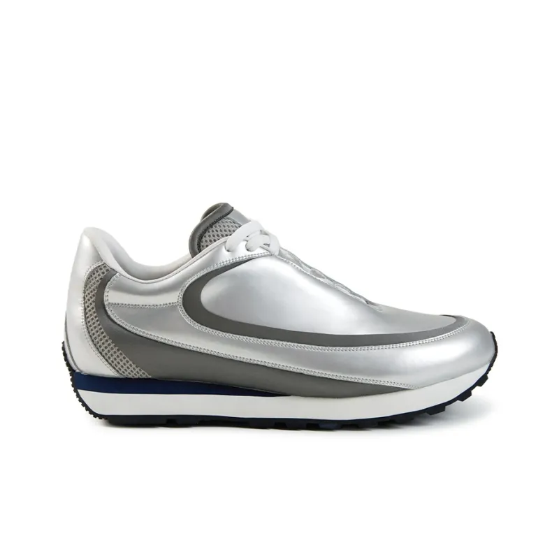 CONP Wear Resistant Low Top Casual Shoes Unisex Reflective Silver-2