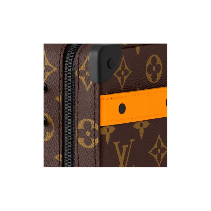 LOUIS VUITTON SOFT TRUNK Coated Canvas With Leather Shoulder Bag Crossbody Bag Regular Women's Brown/Orange-3