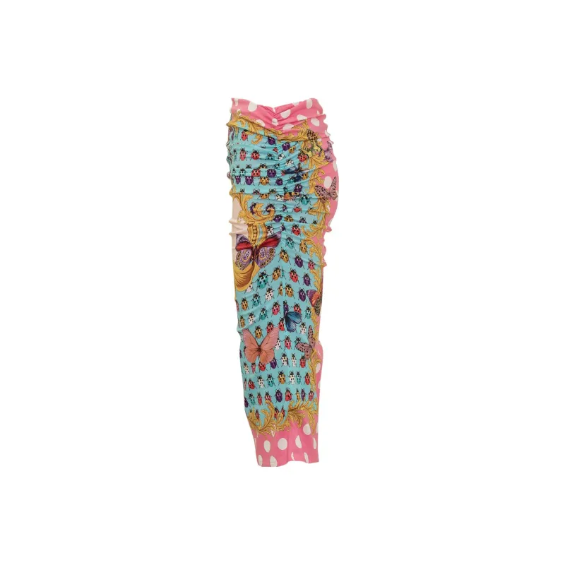 VERSACE Casual Long Skirts Women's Rose Red-2