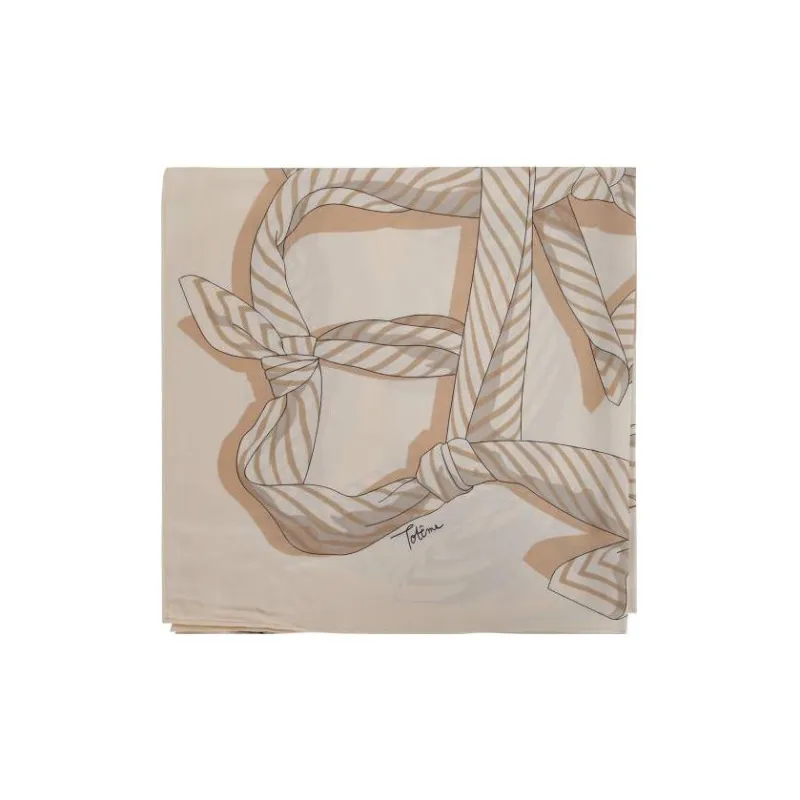 TOTEME Silk Scarves Women's Beige-0