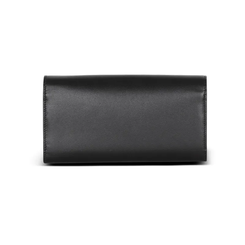 BALMAIN B BUZZ Smooth Cow Leather Shoulder Bag, Crossbody Bag, Wallet Women's Black-1