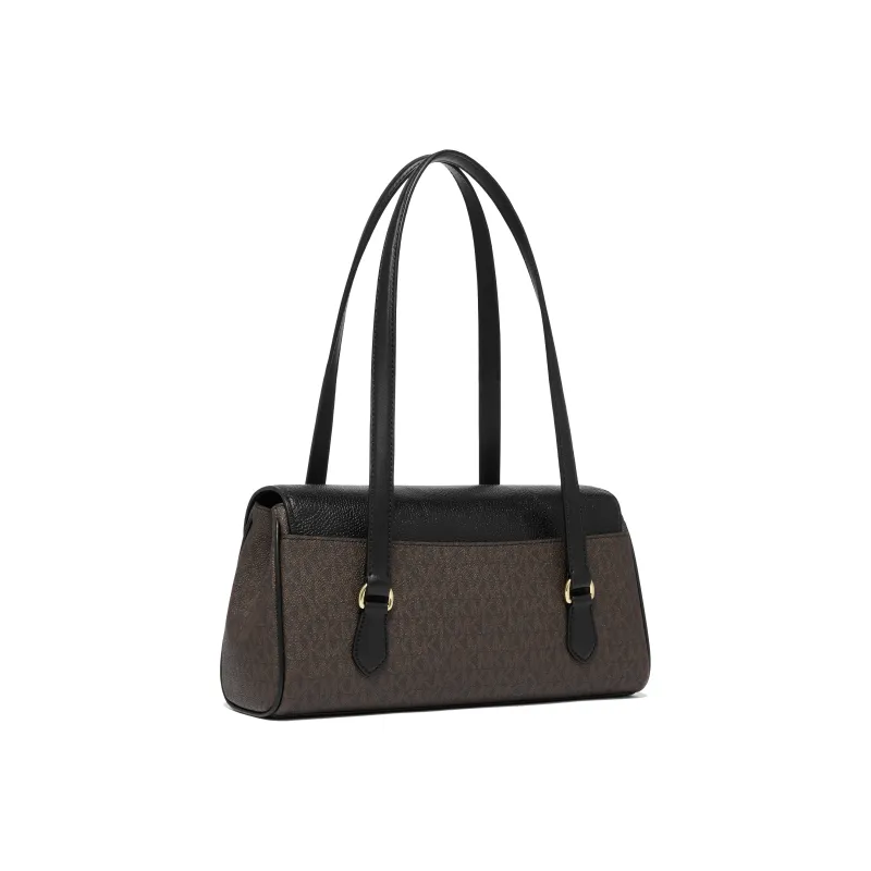 MICHAEL KORS Fleur Commute One Shoulder Handbag Medium Size Women's Acorn Brown/Black-4
