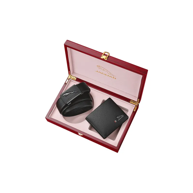 JAGUAR Genuine Leather Automatic Buckle Pants Belt Leather Belts Men's Width: 3.5cm-2