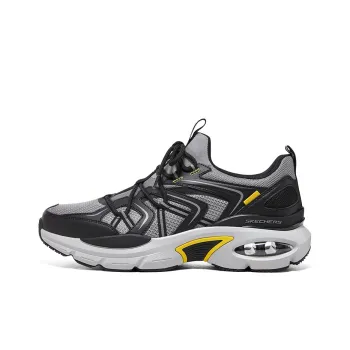 Skechers Skech Air Ventura Cushioning Anti Slip And Wear Resistant Low Top Casual Shoes Men's Gray Yellow