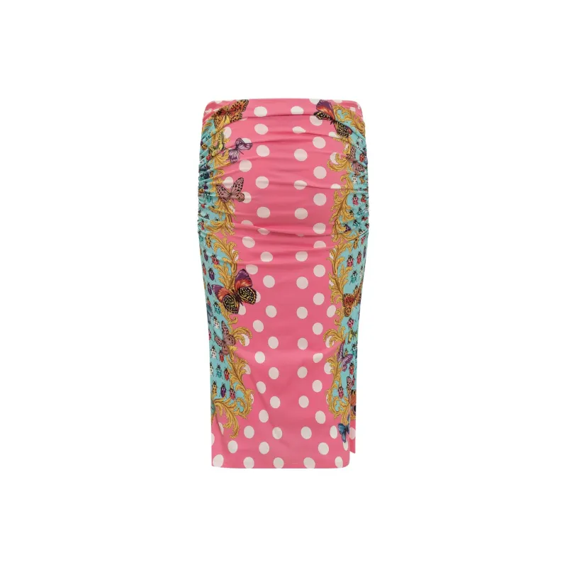 VERSACE Casual Long Skirts Women's Rose Red-1