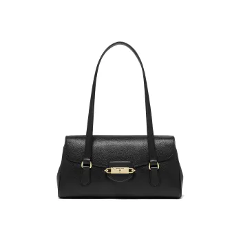 MICHAEL KORS Fleur Leather Tote Bag, Shopping Bag, Shoulder Bag, Handbag Medium Size Women's Black