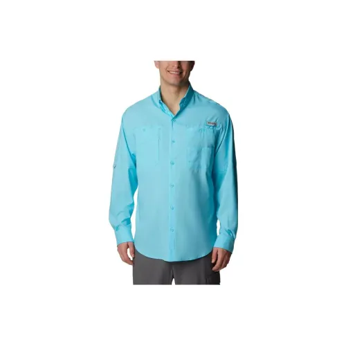 Columbia Shirts Men Opal Blue