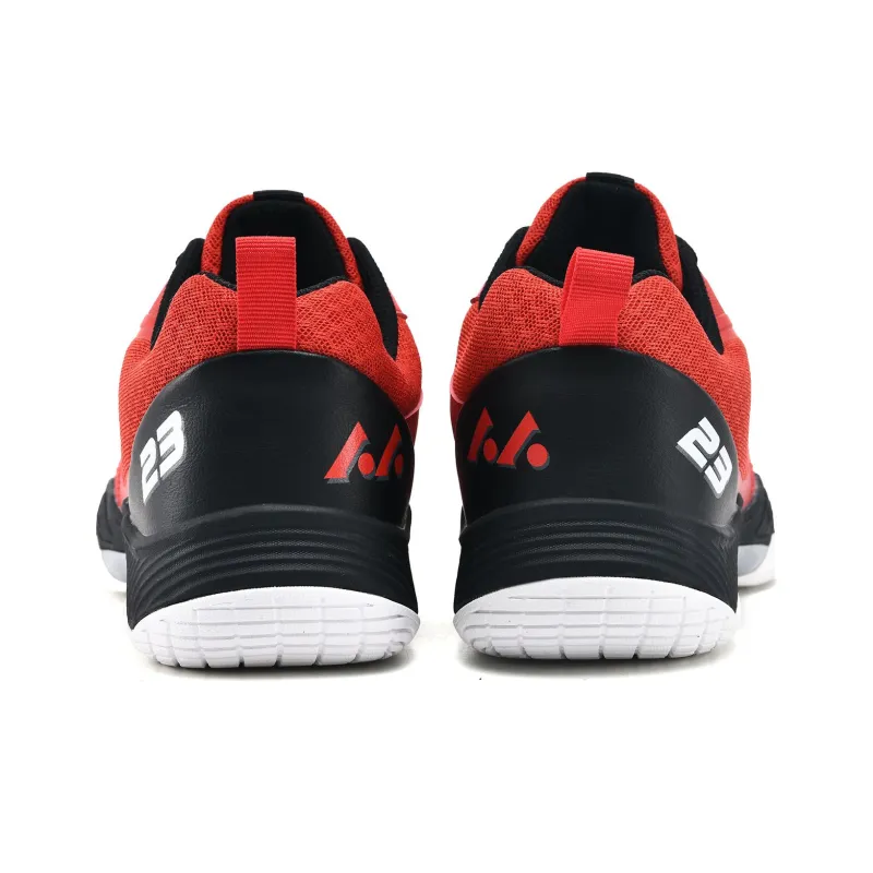 LEFUS Low Top Badminton Shoes Unisex Red-5