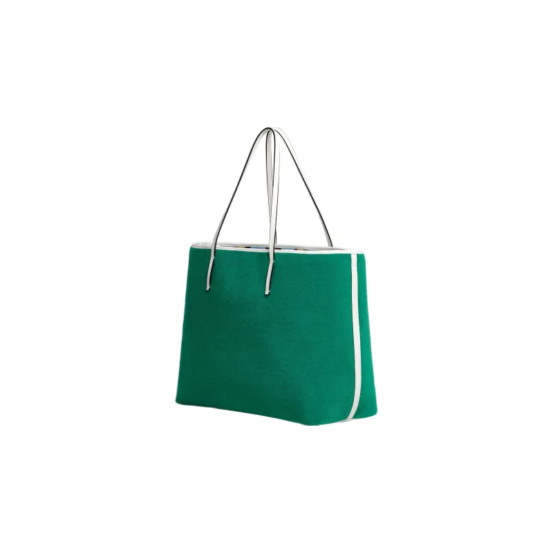 MARNI Wool Felt Tote Bag Shopping Bag Handbag Small Size Men's Green-3