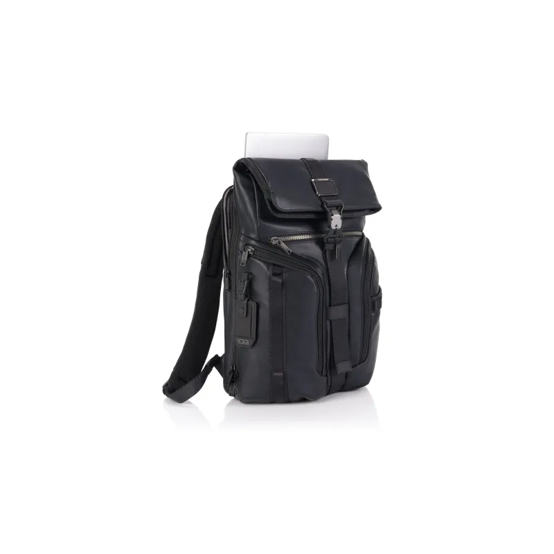 TUMI Leather Travel Bag Backpack Regular Unisex Black-2