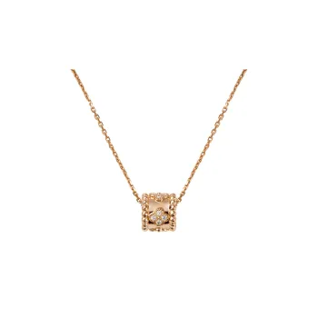 Van Cleef & Arpels Perlee Diamonds Karat Gold Necklaces Women's