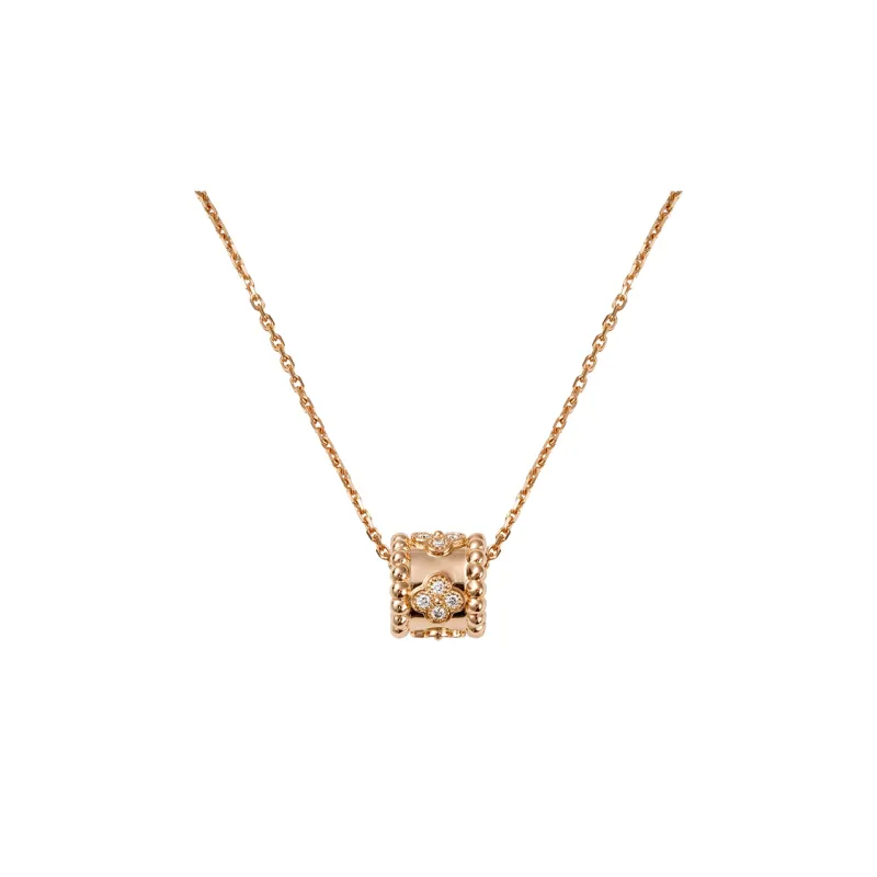 Van Cleef & Arpels Perlee Clovers Karat Gold Necklaces Women's-0