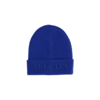 Alexander McQueen Logo Embroidered Knit Beanie