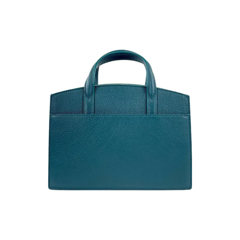 MCM Cow Leather, Sheepskin Shoulder Bag, Crossbody Bag, Handbag Mini Women's Turquoise-4