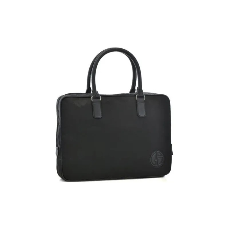 GIORGIO ARMANI Nylon Briefcase, Handbag Men's Black-1