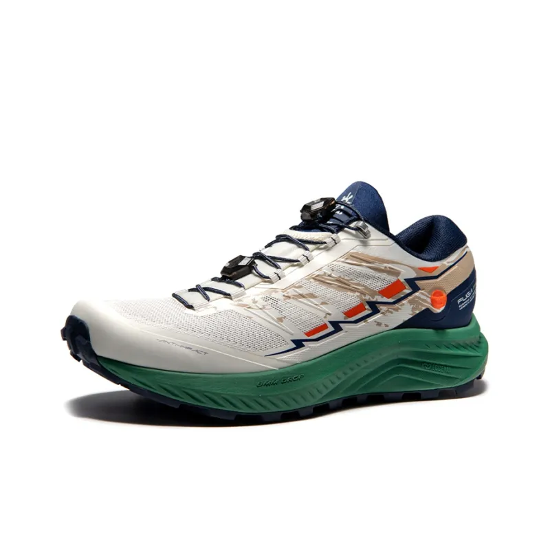 KAILAS FUGA Anti Slip Wear Resistant Breathable Support Low Top Trail Running Shoes Men's Natural Unbleached/Navy Blue-1