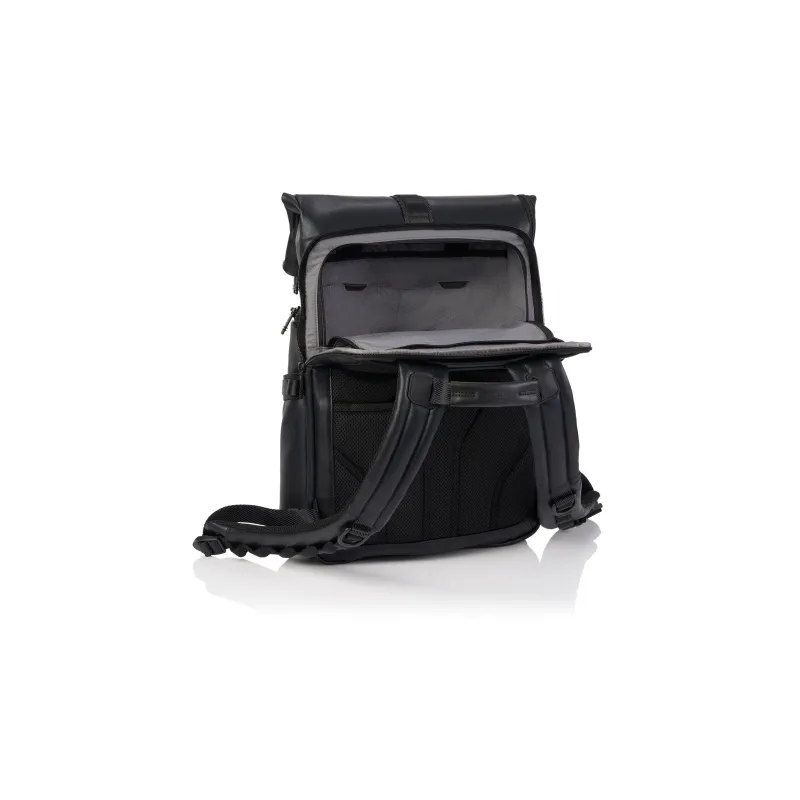 TUMI Leather Travel Bag Backpack Regular Unisex Black-5