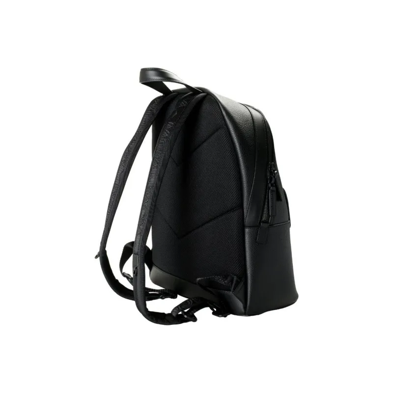 MCM Stark Visetos Leather Backpack Medium Size Men's Black-2