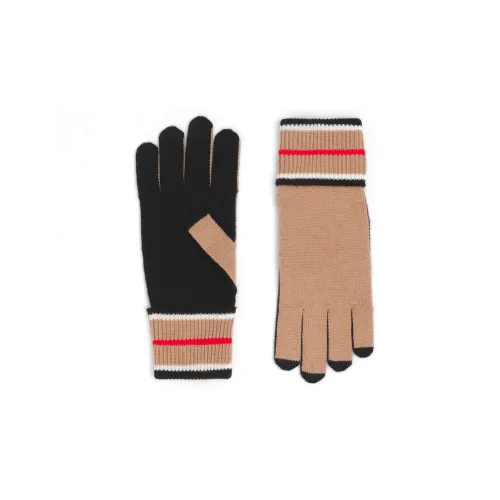 Burberry Cashmere Cotton Polyamide Elastane Knit Gloves Women
s Multicolor
