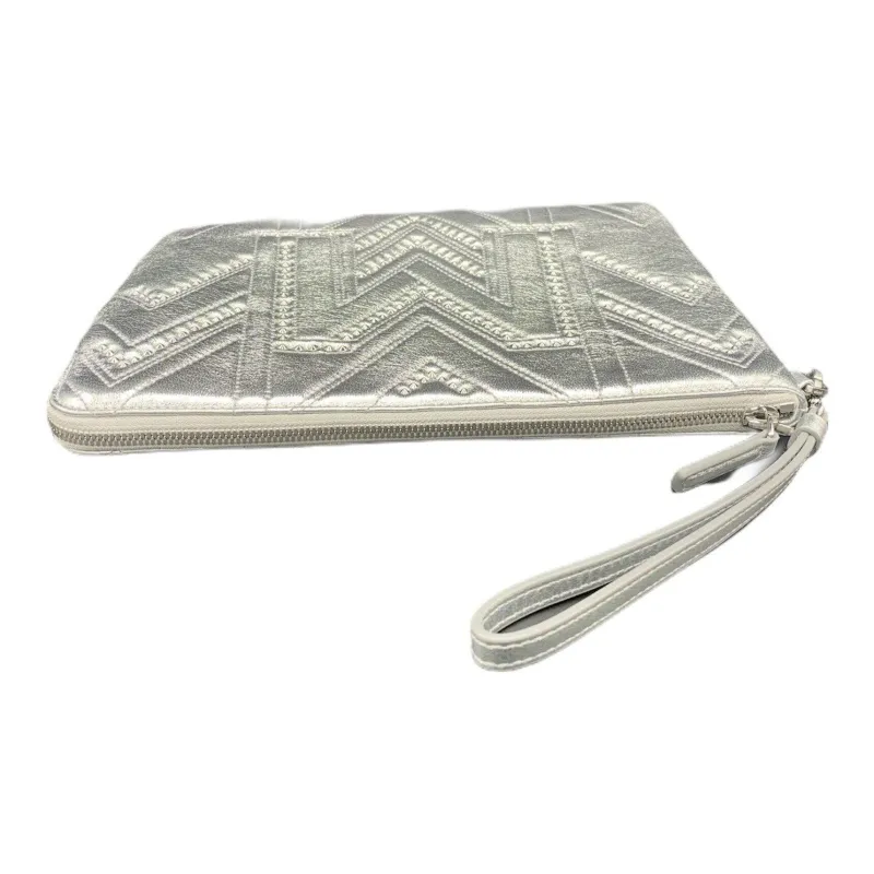 MCM Sheepskin Wallet Card Holder Clutch Medium Size Unisex Silver-2