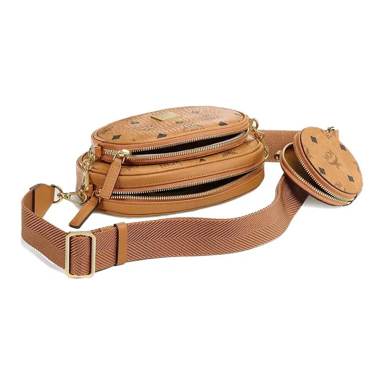 MCM Essential Multifunction Crossbody Small Visetos Cognac-3