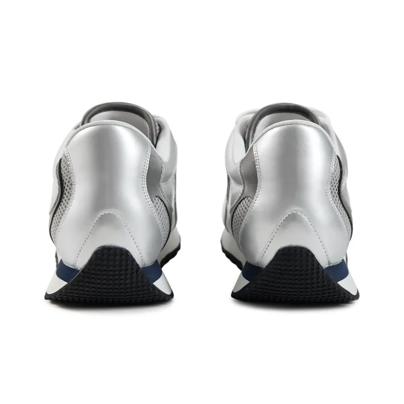 CONP Wear Resistant Low Top Casual Shoes Unisex Reflective Silver-4