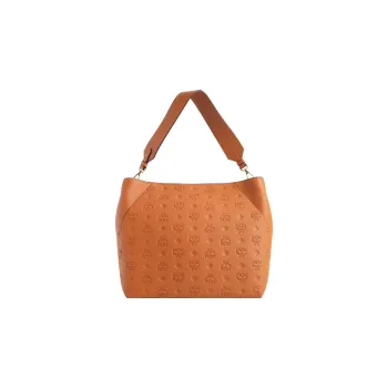 MCM Klara Leather Hobo Bag, Portable Crossbody Bag, Shoulder Bag Medium Size Women's Brown