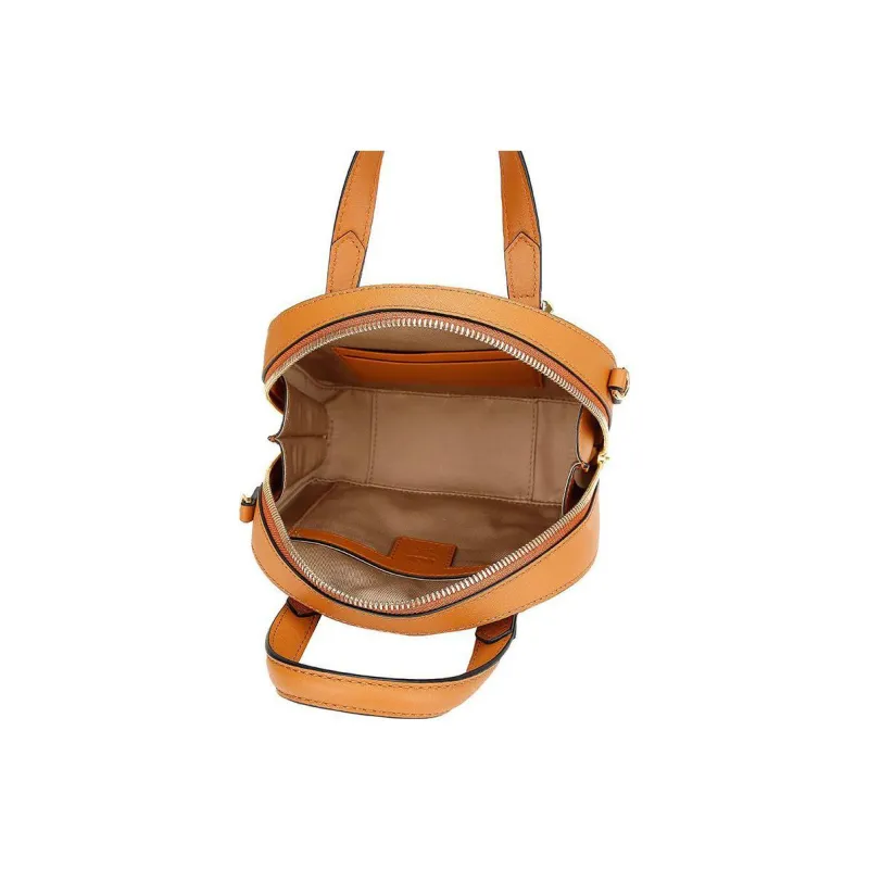 MCM Essential Half Moon Tote Visetos Mini Cognac-2