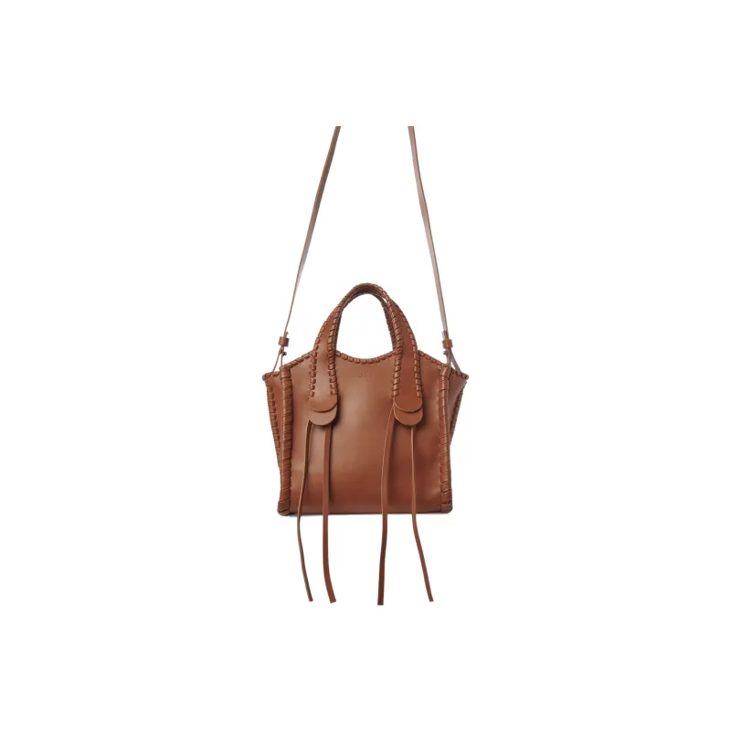 Chloe Mony Shiny Calfskin Shoulder Bag Crossbody Bag Handbag Small Size Women's Caramel-1