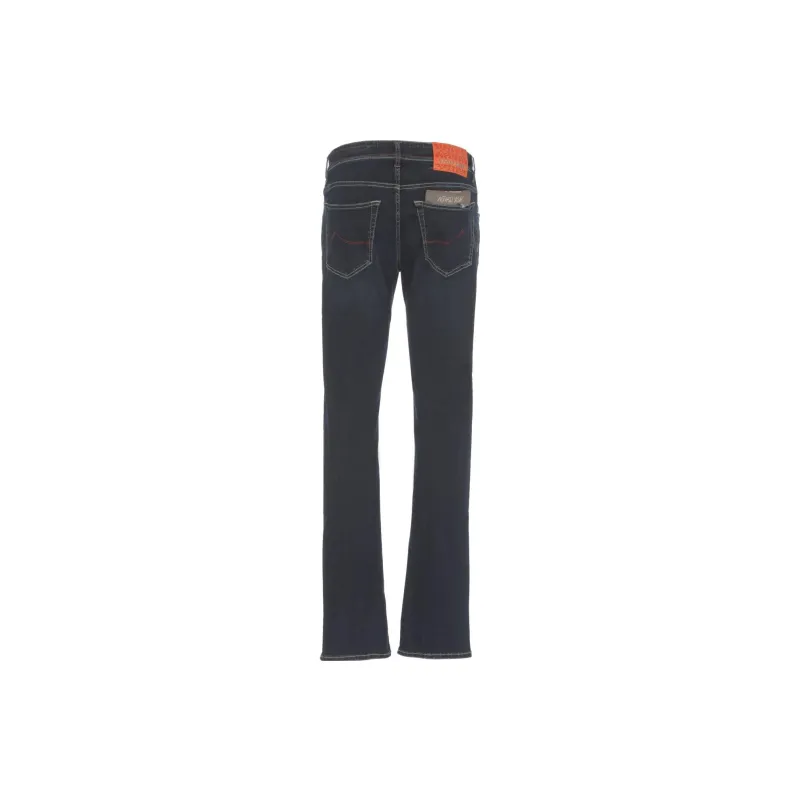 JACOB COHEN Logo Patch Straight Leg Jeans-1