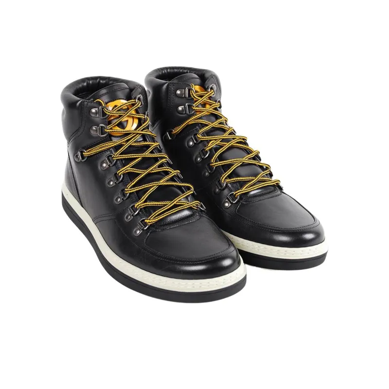 GUCCI High Top Skateboard Shoes Men's Black-2