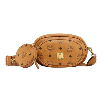 MCM Essential Multifunction Crossbody Small Visetos Cognac