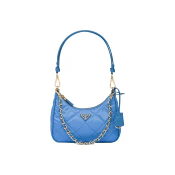 PRADA Fabric Handbag Shoulder Bag Regular Women's Blue