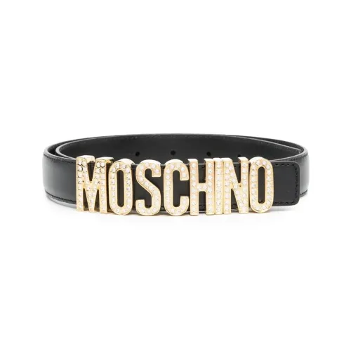 MOSCHINO Leather Belts Women's Black