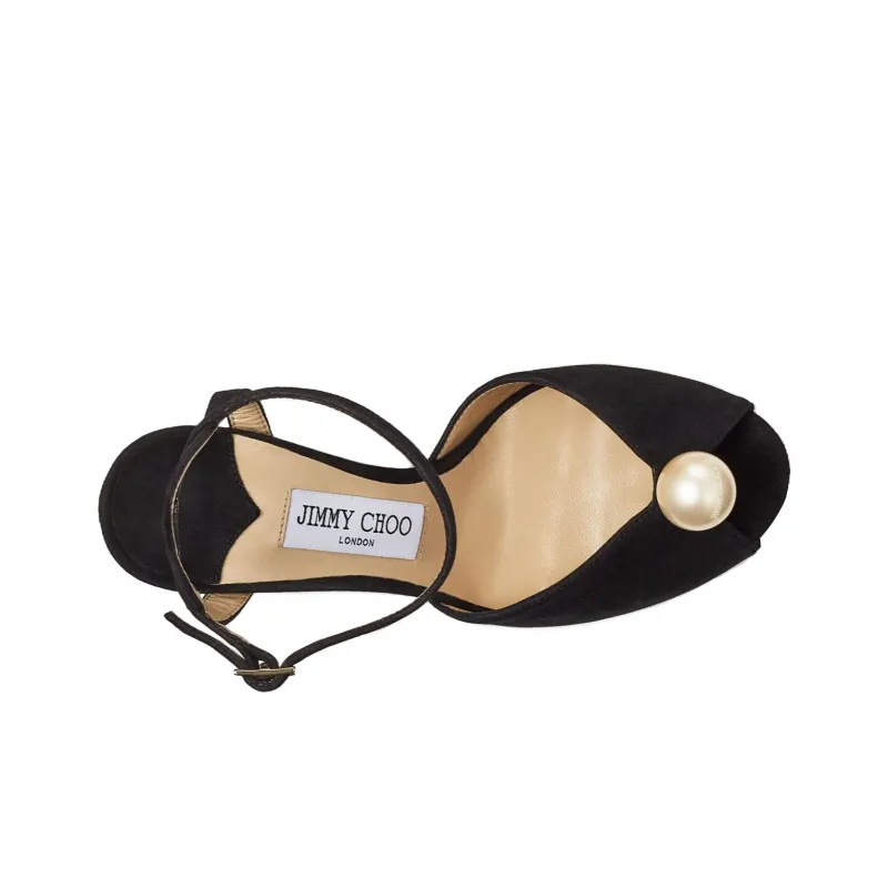 Jimmy Choo Sacora 85mm Pearl-embellished Sandals-3