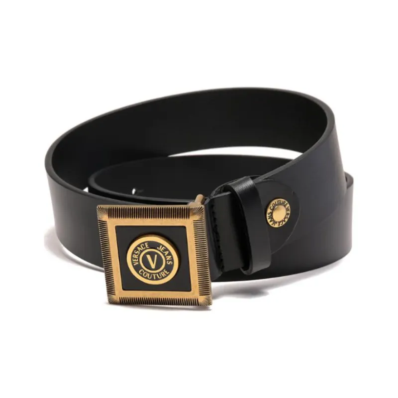 VERSACE JEANS COUTURE Logo plaque Leather Belt-3