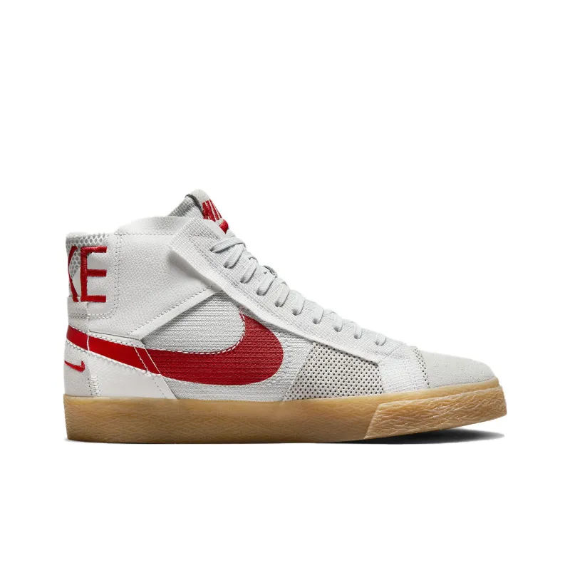 Nike Sb Zoom Blazer Mid Premium Deconstructed White University Red Gum-1